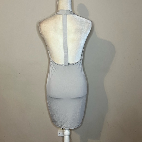 ⭐️Bebe Gray Halter Dress with Silver Accents - Picture 6 of 9